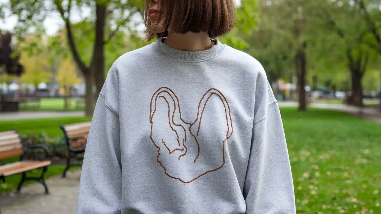 Dog Ear Outline Sweatshirts Are Trending MOBOLIT OFFICIAL Dog Ear Outline Sweatshirts Are Trending