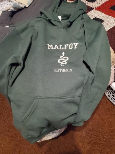 Slytherin House Snape Malfoy Riddle Harry Potter Embroidered Unisex Crewneck Tshirt/Hoodie/Sweatshirt, Birthday Gift, Gift for Him Her photo review